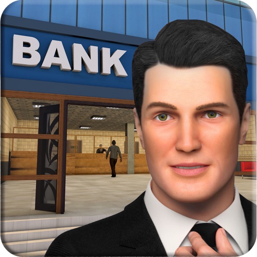 City Bank Manager & Cashier 3D Icon