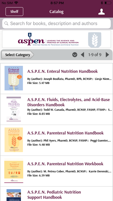 ASPEN eBooks screenshot 2