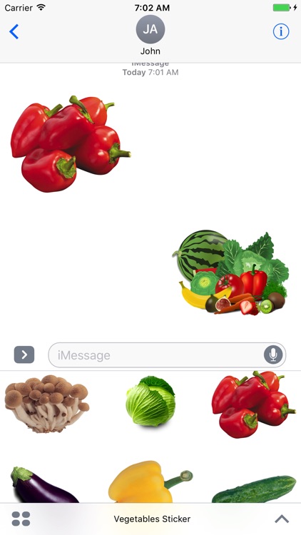 Vegetables Stickers Pack