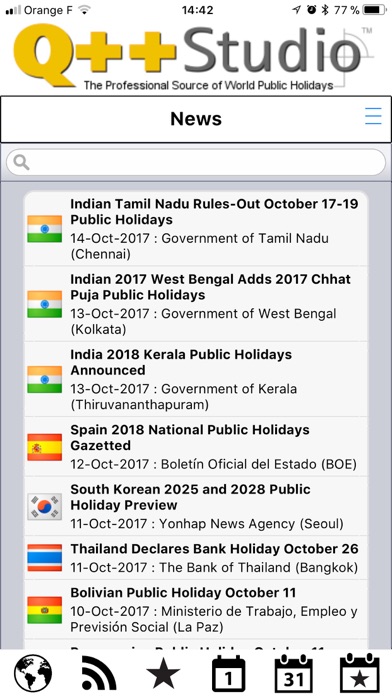 Q++ Worldwide Public Holidays screenshot 3