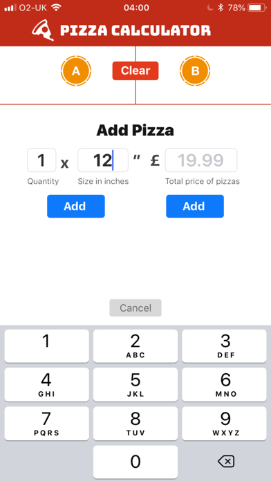 Pizza Calculator screenshot 2
