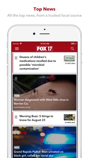 News West Michigan >> Fox17 News West Michigan On The App Store News West Michigan >> Fox17 News West Michigan On The App Store