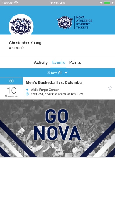 Nova Athletics Student Tickets screenshot 2