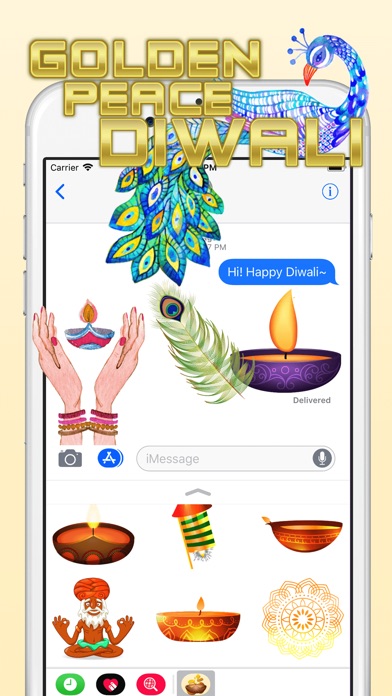 Golden Peace Diwali Sticker screenshot 3