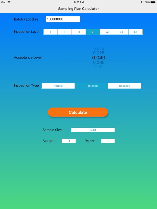 Sampling Calc for iPad(圖2)-速報App