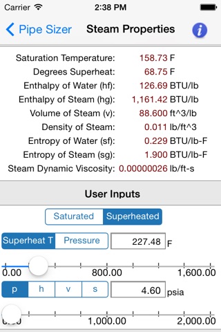 HVAC Pipe Sizer - Steam screenshot 4