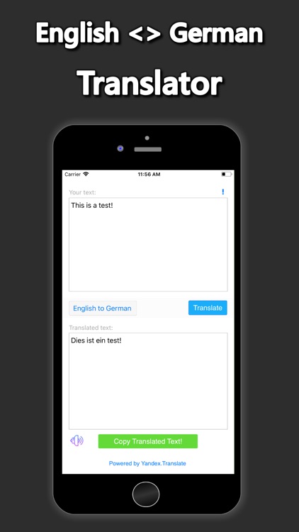English to German Translator!