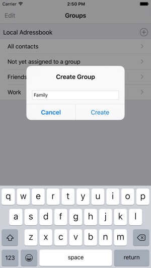 Contact Groups App