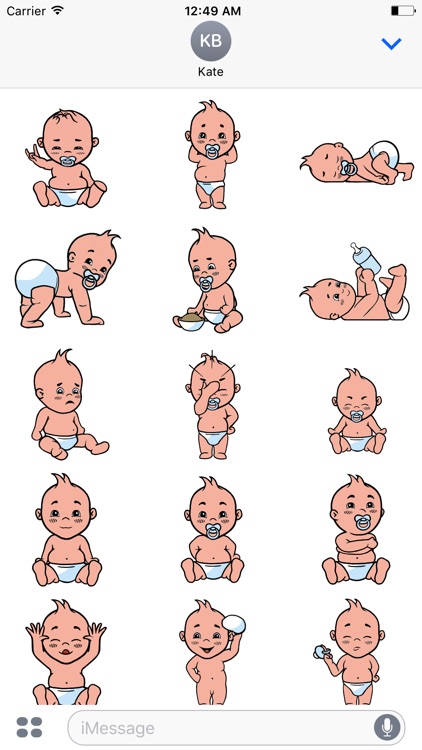Animated cool baby stickers