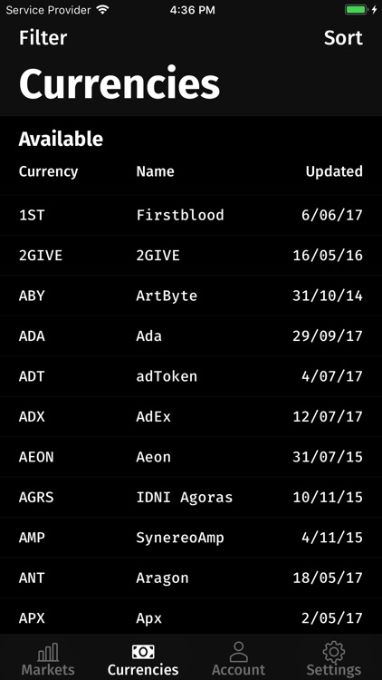 ALTX: Third party Bittrex app screenshot-3