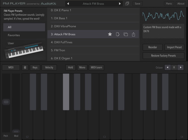 AudioKit FM Player DX Synth/EP(圖3)-速報App