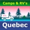 Camping spots & RV's is a simple and easy to use map to find the nearest Campsite or RV Park locations