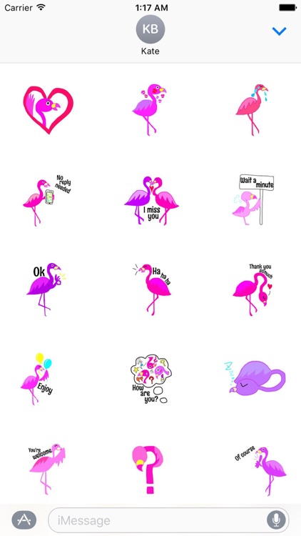 Pink Flamingo - FlamMoji Sticker