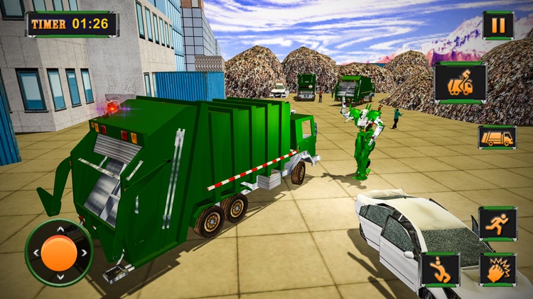 Garbage Truck Robot Transform screenshot-4