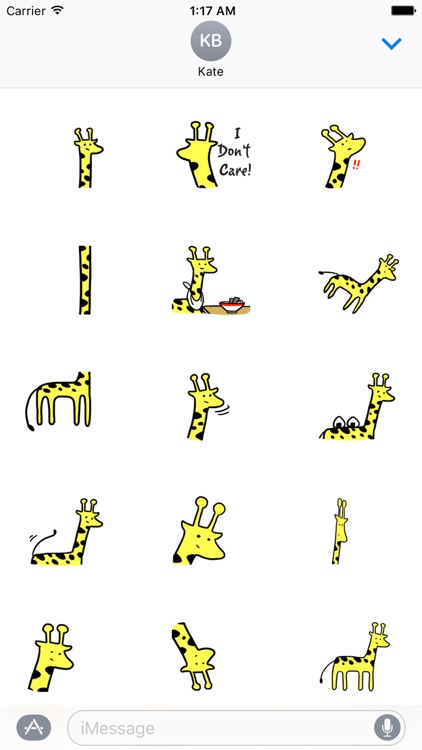 Cute Giraffe To Reply Sticker