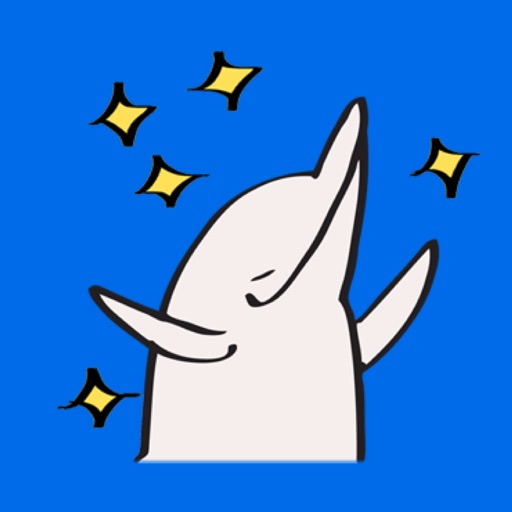 Whale world sticker collection icon