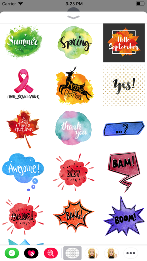 Watercolor Text Emoji Stickers(圖4)-速報App