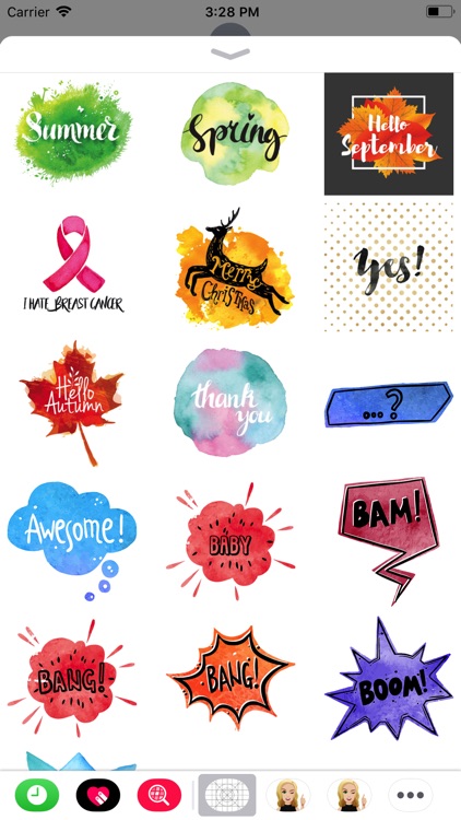 Watercolor Text Emoji Stickers screenshot-3