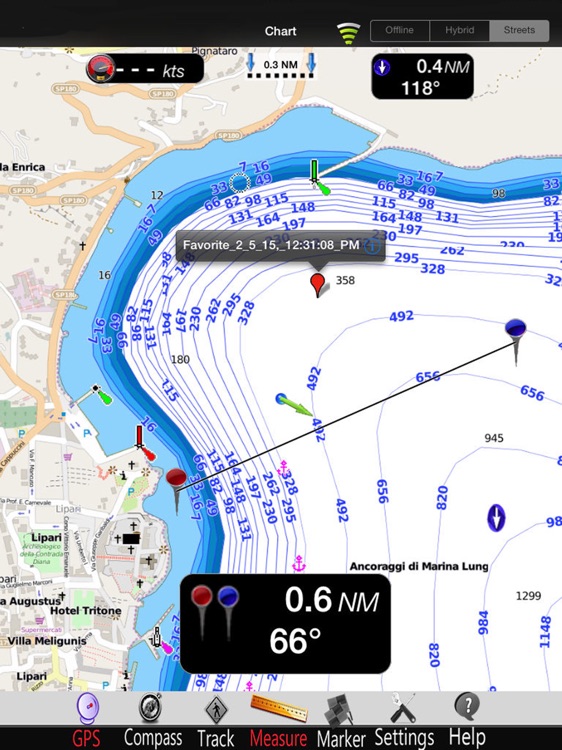 Aeolian Is. Nautical Chart Pro
