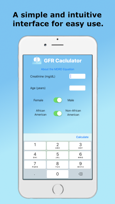 GFR (CrCl) Calculator screenshot 2