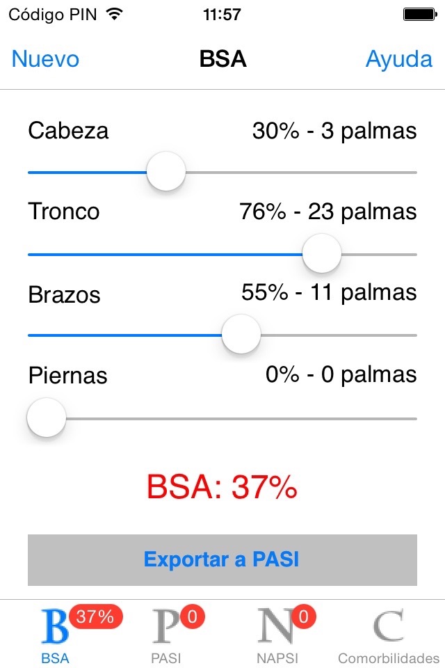 PsoriasisCalc screenshot 3