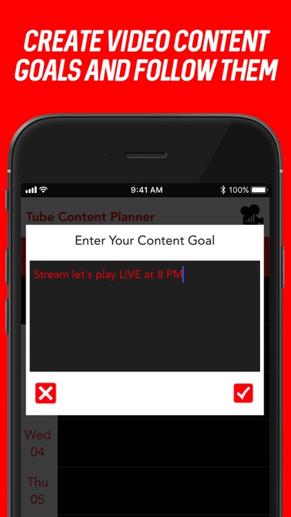 Tube Content Creator Planner