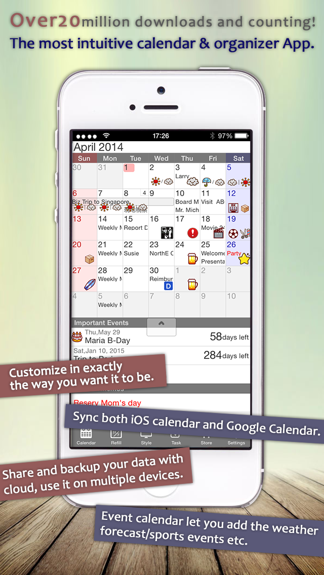 Jorte kalender App voor iPhone, iPad en iPod touch AppWereld