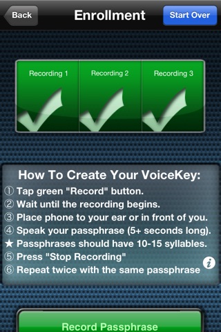 VoiceKeyID screenshot 2