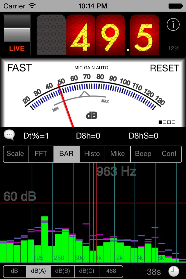 SPLnFFT Noise Meter screenshot 3