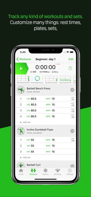 gymaholic workout tracker