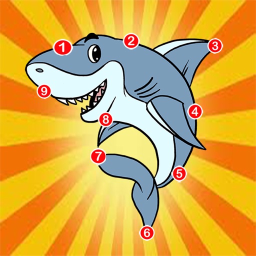 Shark Fish Game Dot To Dot icon