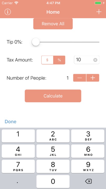 Expenditure calculator