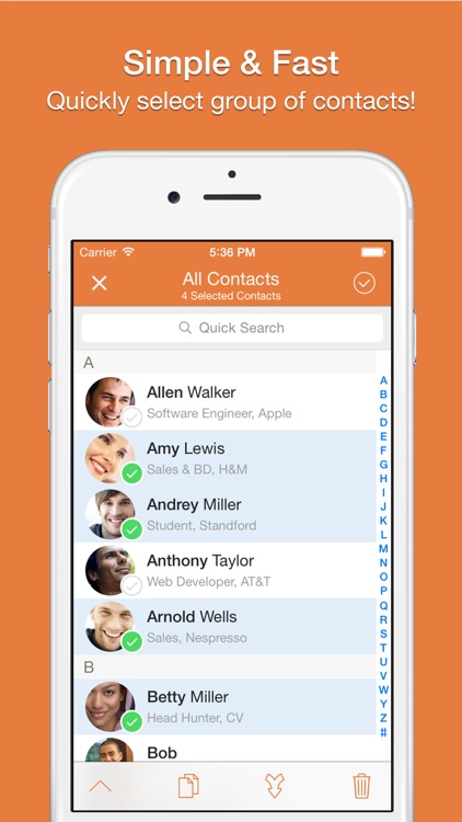 Contacts Cleaner .