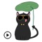 Animated Lovely Black Cat