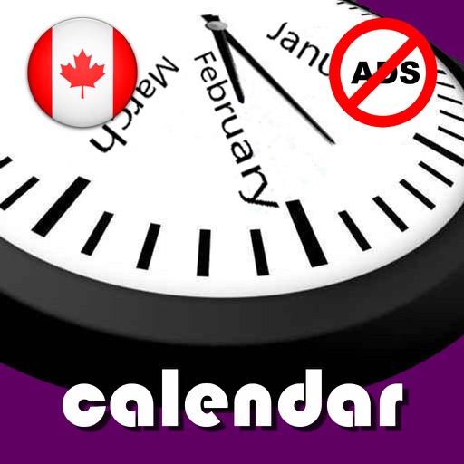 2019 Canada Calendar NoAds