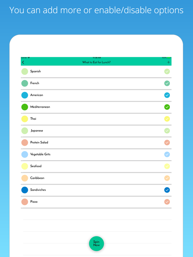 ‎iWheel Decision Maker Decide Screenshot