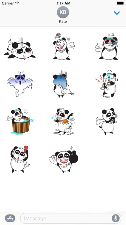 Cute Panda Love Sport Sticker