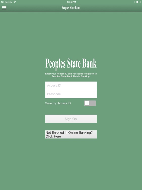 Peoples State Bank for iPad