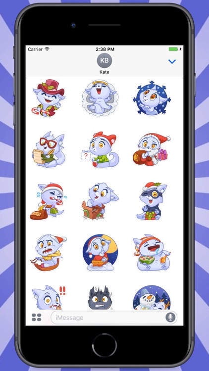 Snowy White Cat Stickers