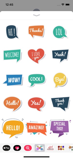 Speech Bubble Sticker Set