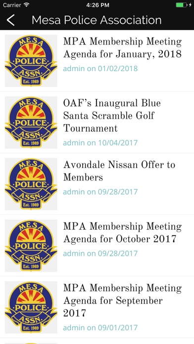 Mesa Police Assoc. screenshot 4
