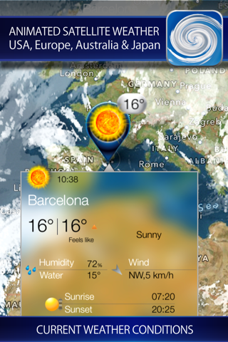 Скриншот из Cyclone - storm tracks, satellite weather radar