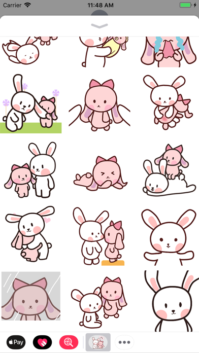Pink and White Rabbit Animated screenshot 2