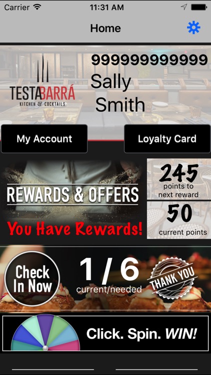 Testa Barra Rewards