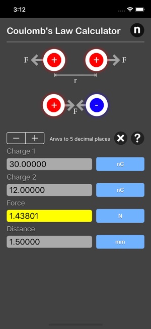 Coulomb's Law Calculator(圖6)-速報App