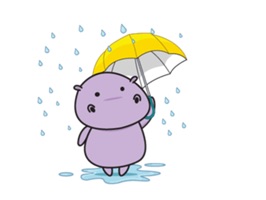 Chubby Hippopotamus Sticker