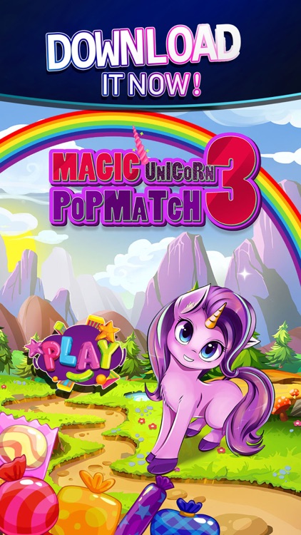Magic Unicorn pop match 3 screenshot-3
