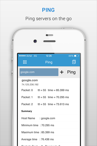 ManageEngine Ping Tool - náhled