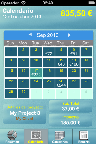 Hours Management - Time tracking and Invoicing screenshot 3
