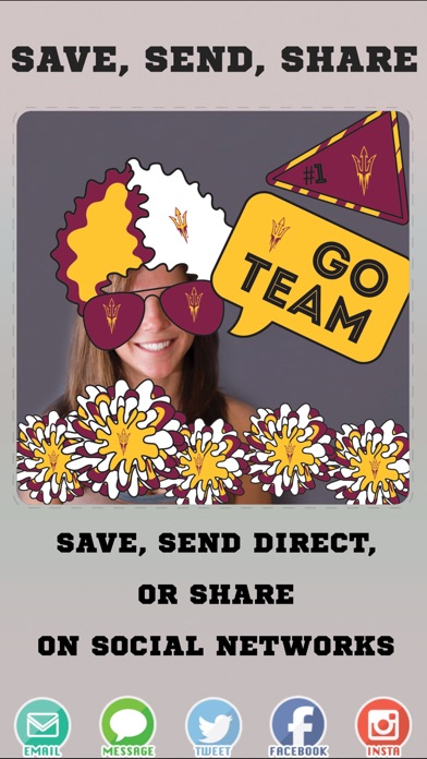 Arizona State Sun Devils PLUS Selfie Stickers screenshot 3